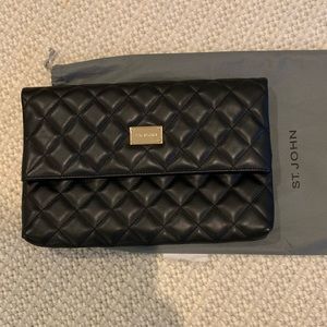 St John black clutch